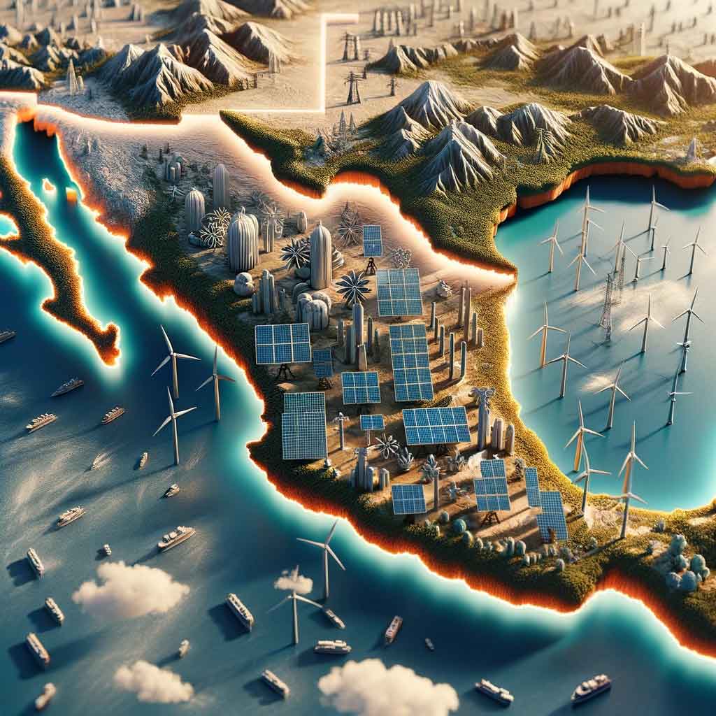 mexico map full of energy